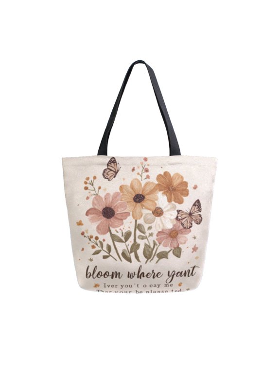 Tote Bag Women Weekender Travel Bag Shoulder Handbag Floral bloom Printed