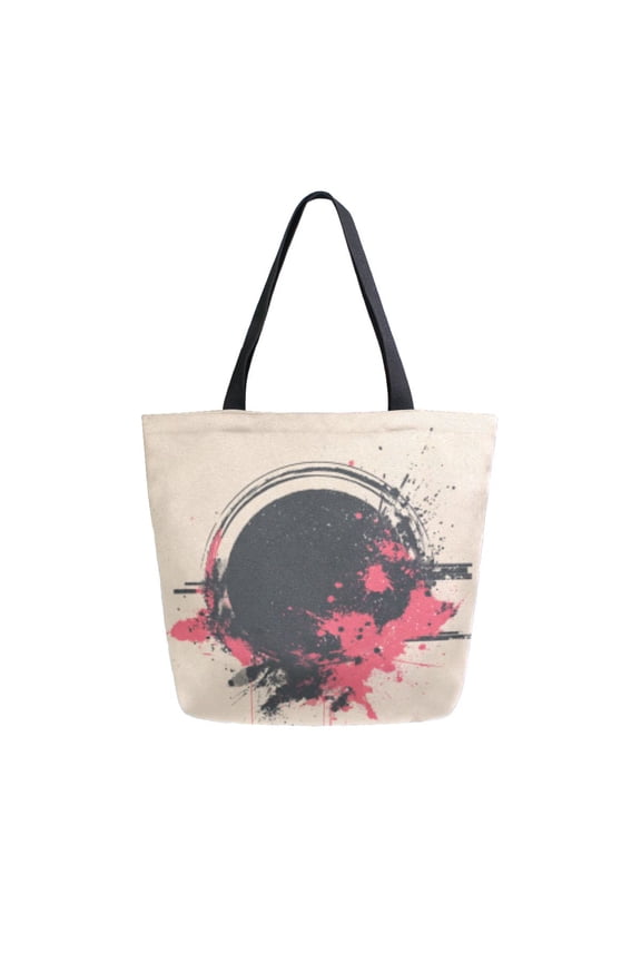 Tote Bag Women Weekender Travel Bag Shoulder Handbag Ink Ripple Ring Printed