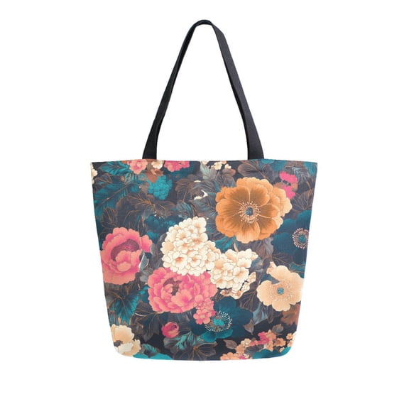 DIXRUYEE Tote Bag Women Weekender Travel Bag Shoulder Handbag Intricate Floral Symphony Printed