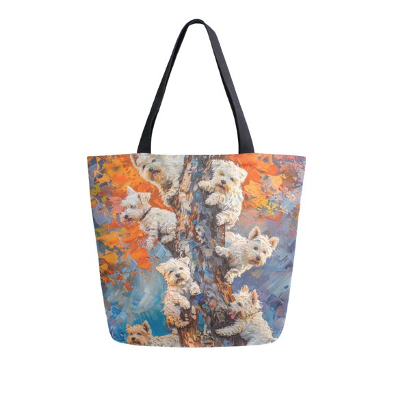 DIXRUYEE Tote Bag Women Weekender Travel Bag Shoulder Handbag Little Climbers in Autumn Printed