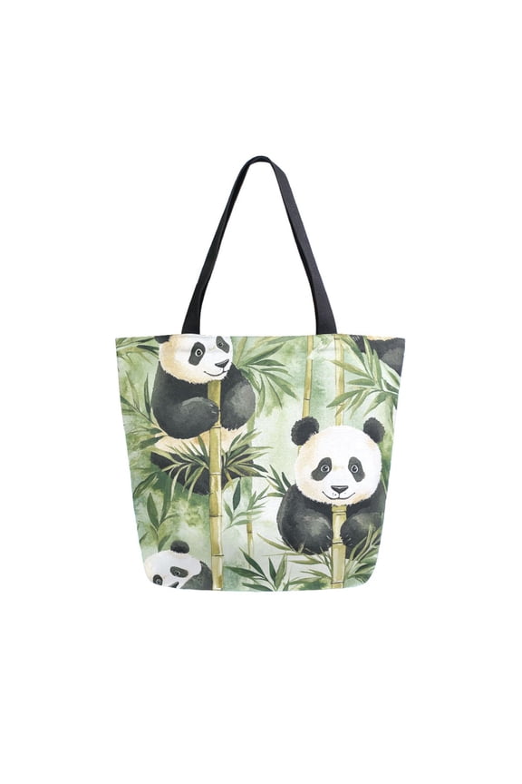 Tote Bag Women Weekender Travel Bag Shoulder Handbag Pandas Among Bamboo Bliss Printed