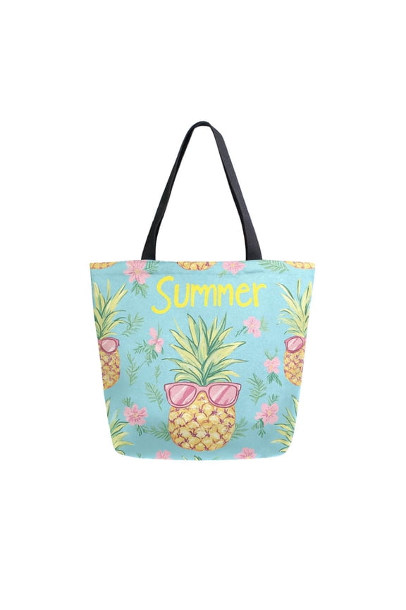 Tote Bag Women Weekender Travel Bag Shoulder Handbag Pineapple Party Printed