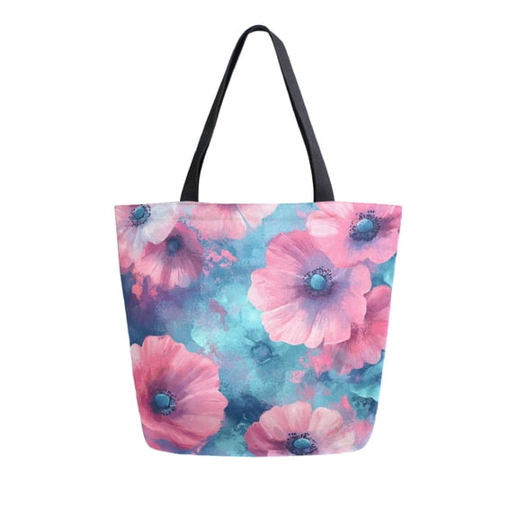 DIXRUYEE Tote Bag Women Weekender Travel Bag Shoulder Handbag Poppy Dance Printed