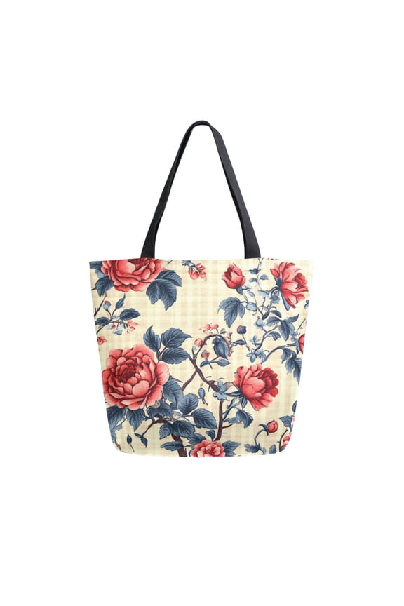 Tote Bag Women Weekender Travel Bag Shoulder Handbag Roses in Bloom Printed