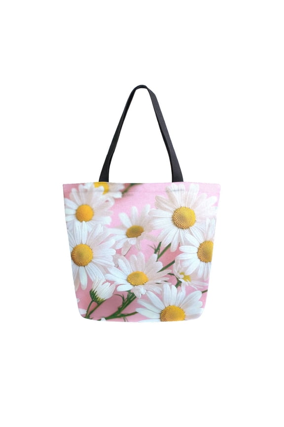 Tote Bag Women Weekender Travel Bag Shoulder Handbag Summer Daisies Printed