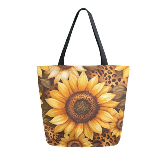 DIXRUYEE Tote Bag Women Weekender Travel Bag Shoulder Handbag Sunflower Safari Printed