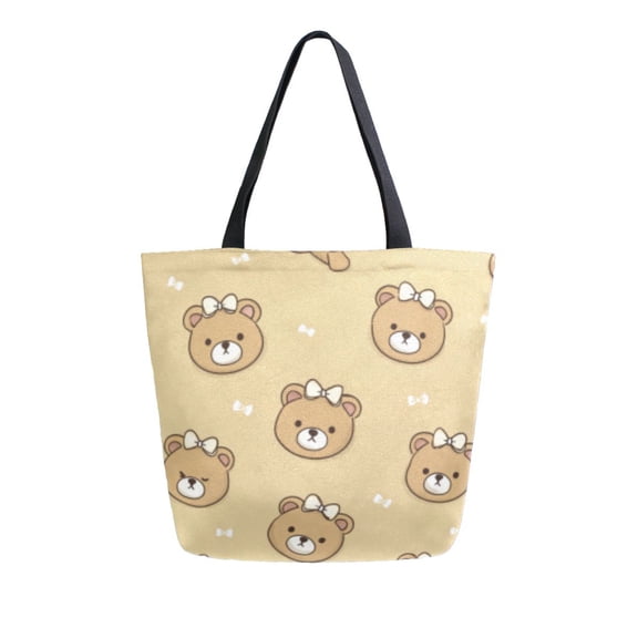 DIXRUYEE Tote Bag Women Weekender Travel Bag Shoulder Handbag Teddy Bear Pattern Parade Printed