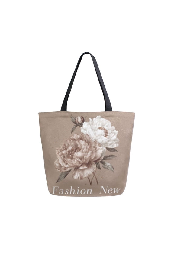 Tote Bag Women Weekender Travel Bag Shoulder Handbag Timeless Peony Fashion Printed