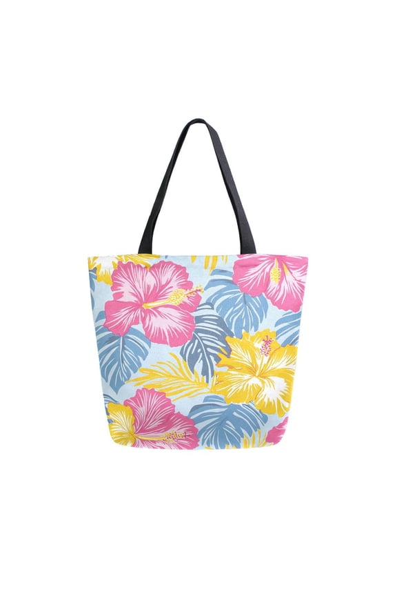Tote Bag Women Weekender Travel Bag Shoulder Handbag Tropical Bloom Printed