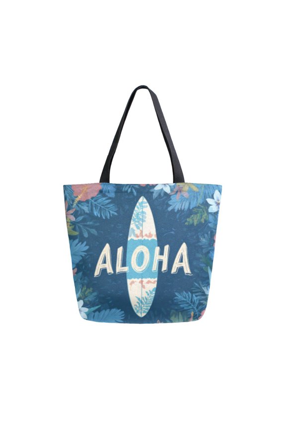 Tote Bag Women Weekender Travel Bag Shoulder Handbag Tropical Wave Printed