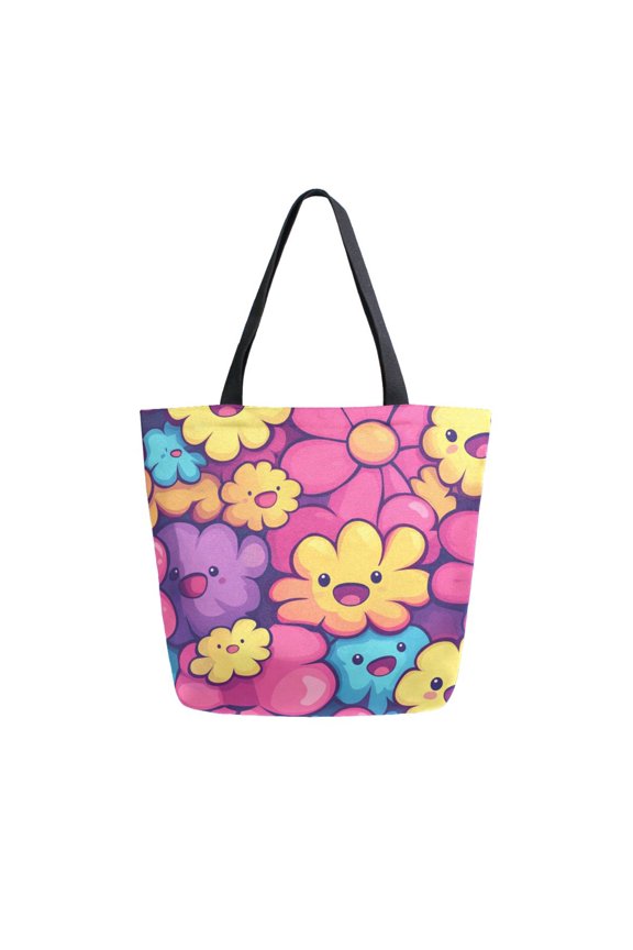 Tote Bag Women Weekender Travel Bag Shoulder Handbag Vibrant Tulip Symphony Printed