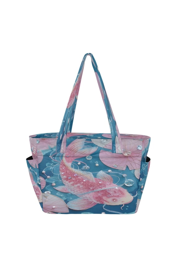 Tote Handbags Casual Shoulderbags In Fish in Pond Pattern