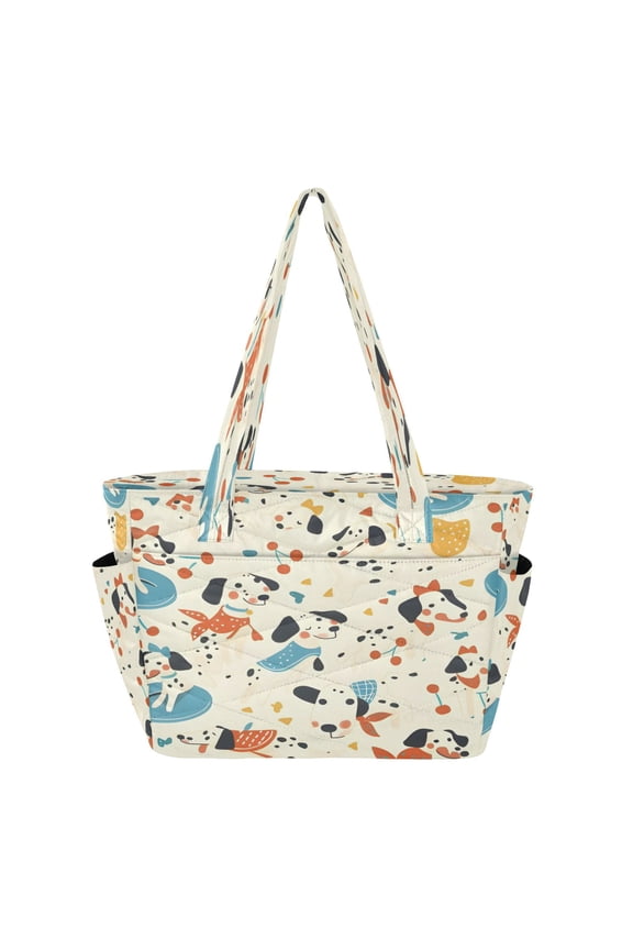 Tote Handbags Casual Shoulderbags In Float Dalmatian Pattern