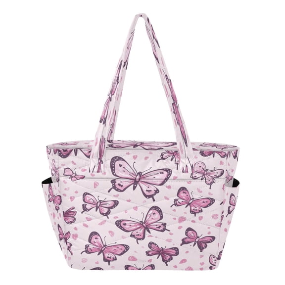 DIXRUYEE Tote Handbags Casual Shoulderbags In Pink Butterfly Bliss Pattern