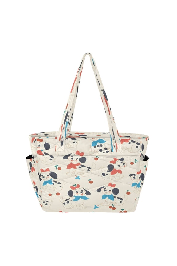 Tote Handbags Casual Shoulderbags In Red Bow Dalmatian Pattern