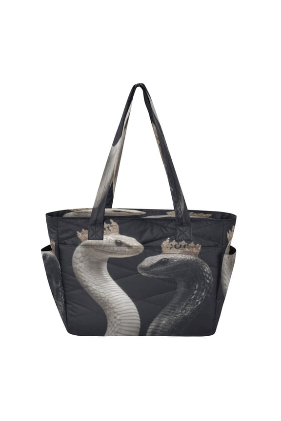 Tote Handbags Casual Shoulderbags In Royal Serpents Pattern