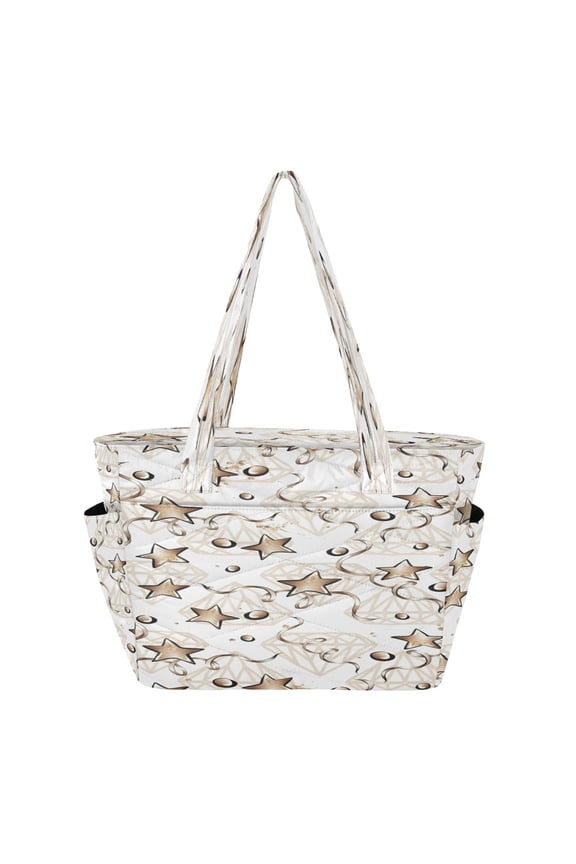 Tote Handbags Casual Shoulderbags In Star Swirl Design Pattern