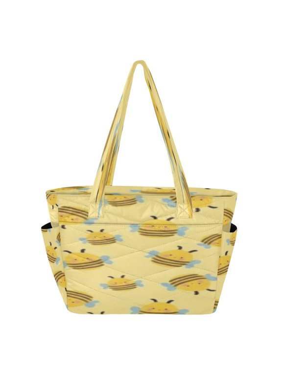 Tote Handbags Casual Shoulderbags In Yellow Bee Pattern