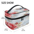 thumbnail image 1 of DIXRUYEE Train Case Cosmetics Organizer Fashion Butterfly Among Blushing Roses Printed Size: 9x6.2x6.5 in, 1 of 5