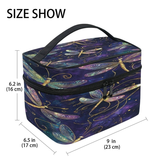 DIXRUYEE Train Case Cosmetics Organizer Fashion Charming Chick in Bloom Printed Size: 9x6.2x6.5 in