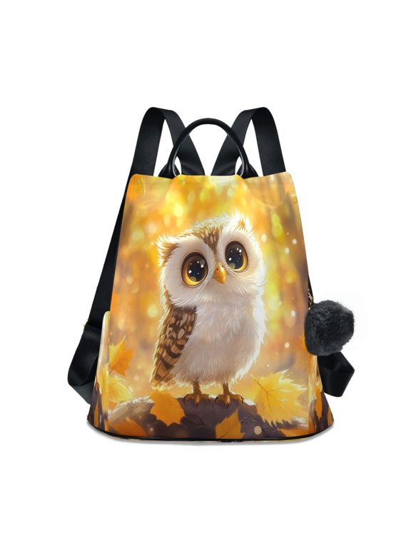 Travel Backpack Casual Bag Fashion Autumns Wise Little Owl Printed