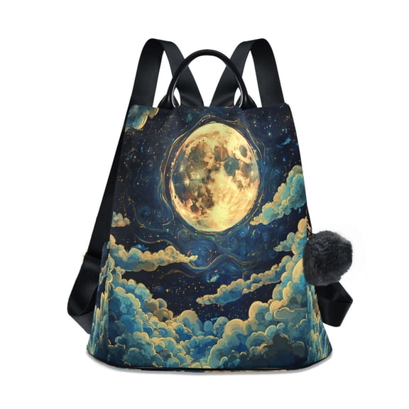 DIXRUYEE Travel Backpack Casual Bag Fashion Celestial Moonlit Dream Printed