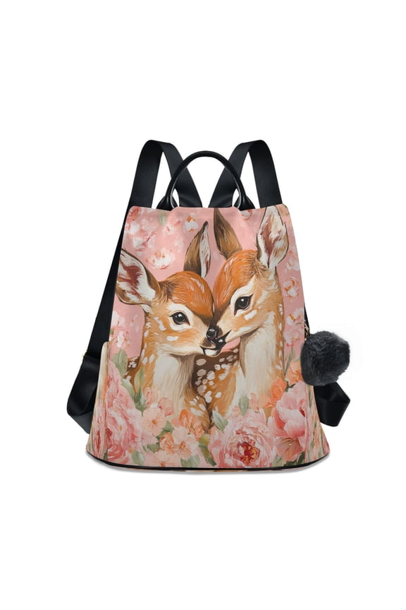 Travel Backpack Casual Bag Fashion Fawn Romance Printed