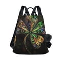 thumbnail image 1 of DIXRUYEE Travel Backpack Casual Bag Fashion Fractal Four-leaf Clover Printed, 1 of 7