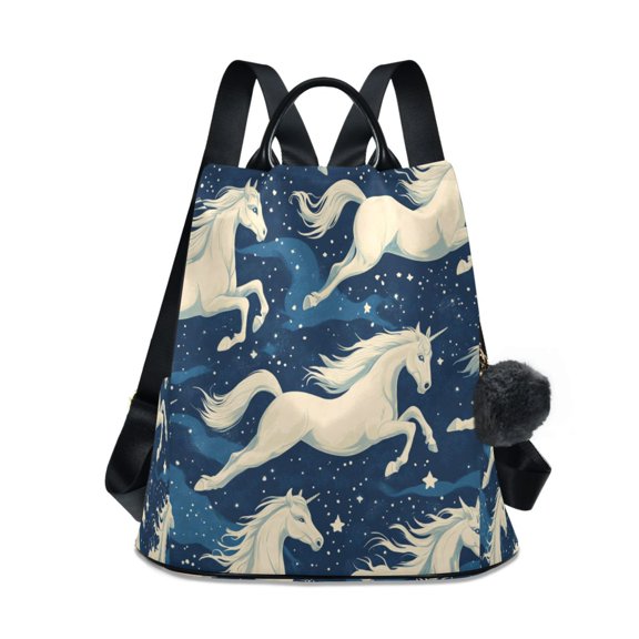 DIXRUYEE Travel Backpack Casual Bag Fashion Galloping Unicorns Printed