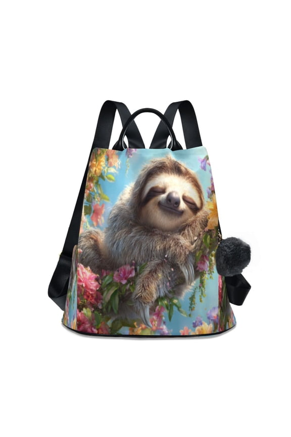 Travel Backpack Casual Bag Fashion Happy Sloth Printed