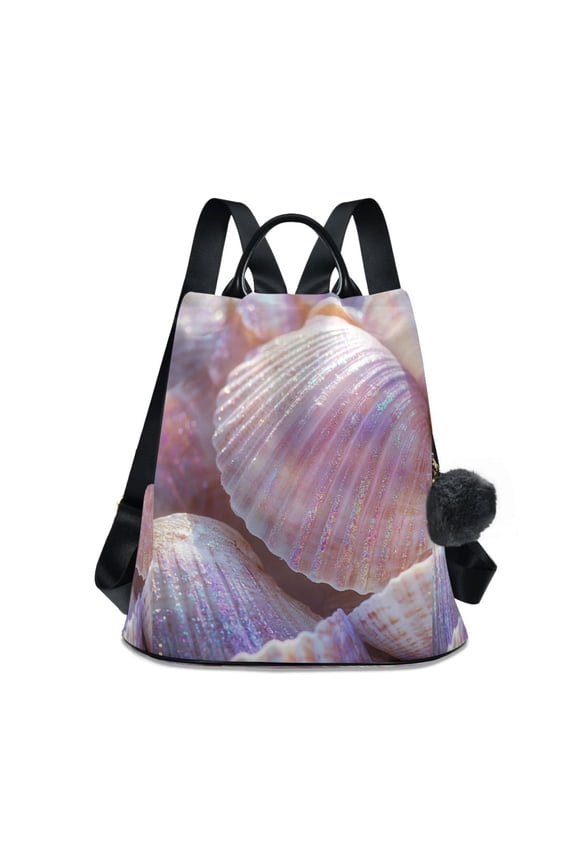 Travel Backpack Casual Bag Fashion Iridescent Shell Collection Printed