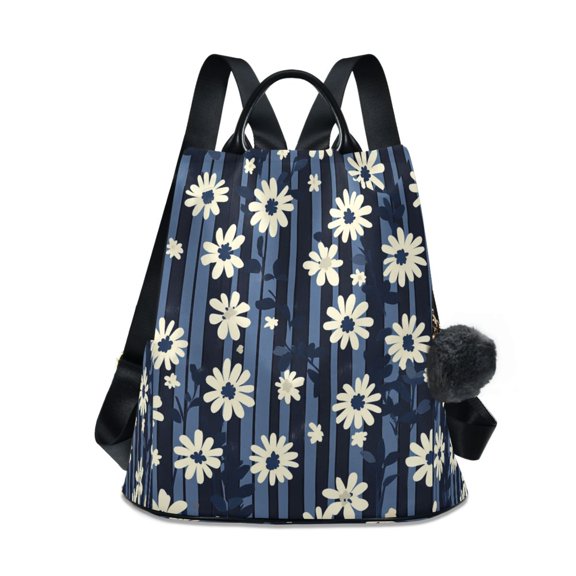 DIXRUYEE Travel Backpack Casual Bag Fashion Midnight Daisy Dance Printed