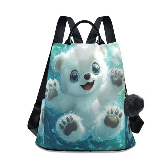 DIXRUYEE Travel Backpack Casual Bag Fashion Playful Polar Bear Printed