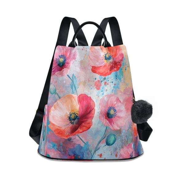 DIXRUYEE Travel Backpack Casual Bag Fashion Poppy Explosion Printed