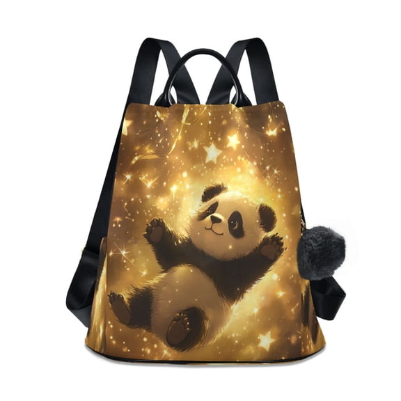 DIXRUYEE Travel Backpack Casual Bag Fashion Starry Panda Dreams Printed