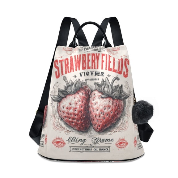 DIXRUYEE Travel Backpack Casual Bag Fashion Strawberry Dreams Printed