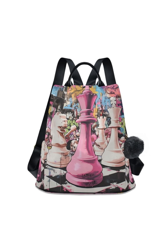 Travel Backpack Casual Bag Fashion Urban Chess Warfare Printed