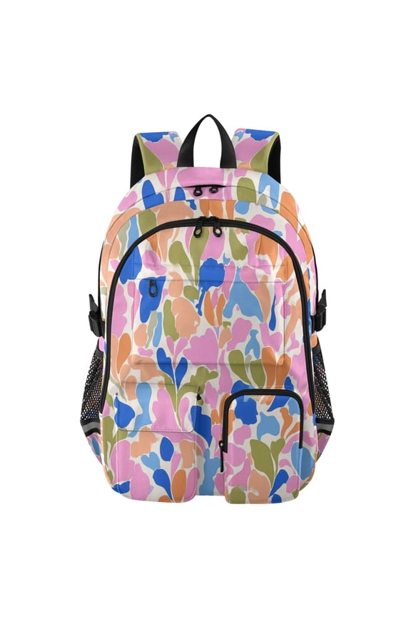 Tropical Pop Backpack for School 14Laptop Compatible with Reflective Safety Strips