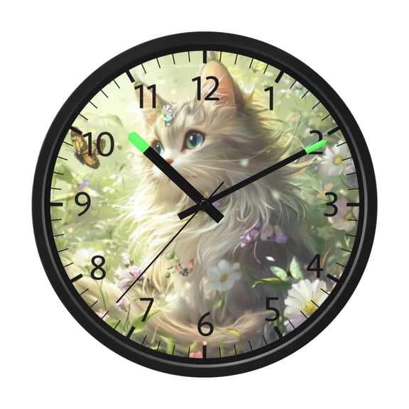 DIXRUYEE Voice Activated LED Night 12in Clock with Blossom Dreams Pattern