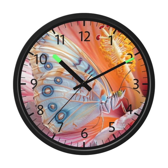 DIXRUYEE Voice Activated LED Night 12in Clock with Blue Eye Symphony Pattern