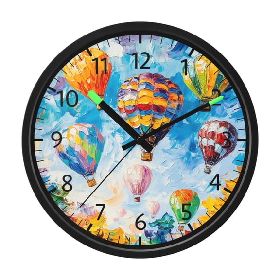 DIXRUYEE Voice Activated LED Night 12in Clock with Colorful Ascent Pattern