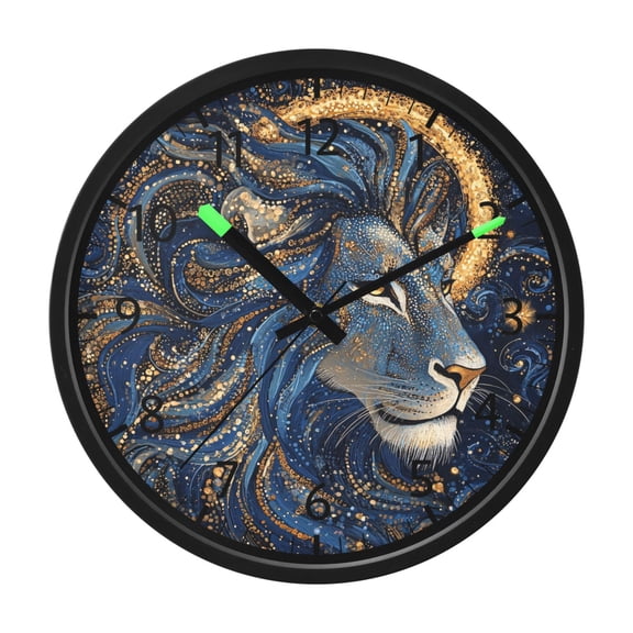 DIXRUYEE Voice Activated LED Night 12in Clock with Cosmic Majesty Pattern