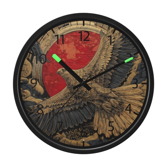 DIXRUYEE Voice Activated LED Night 12in Clock with Dawn and Dusk Spirals Pattern