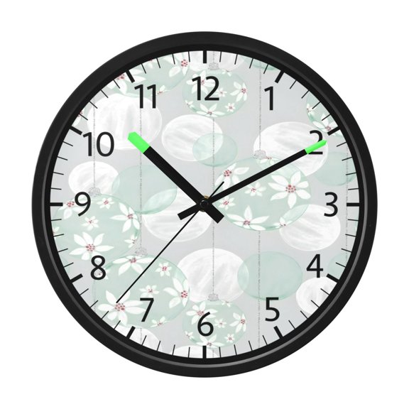 DIXRUYEE Voice Activated LED Night 12in Clock with Flower Bubble Pattern