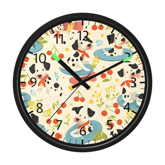 DIXRUYEE Voice Activated LED Night 12in Clock with Guitar Float Pattern