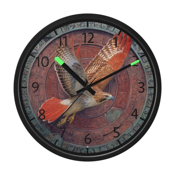 DIXRUYEE Voice Activated LED Night 12in Clock with Rings Of Flight Pattern