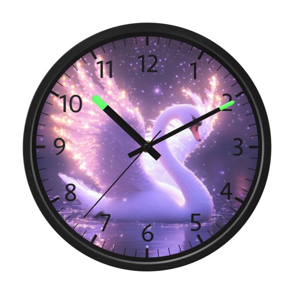 DIXRUYEE Voice Activated LED Night 12in Clock with Twilight Radiance Pattern