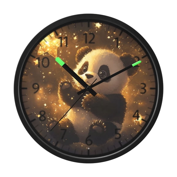DIXRUYEE Voice Activated LED Night Wall Clock Size:12in Adorable Star Chaser Pattern