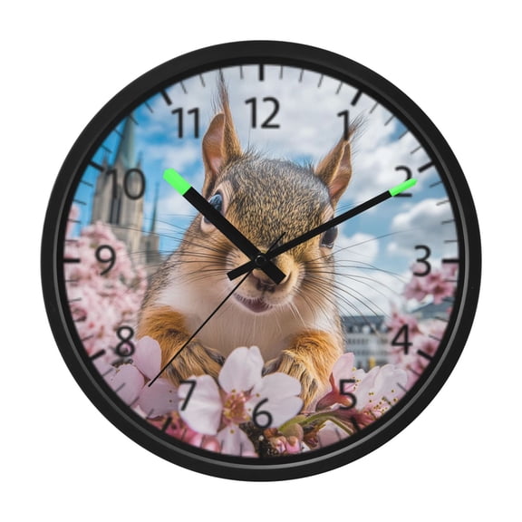 DIXRUYEE Voice Activated LED Night Wall Clock Size:12in Blossom Buddy Pattern