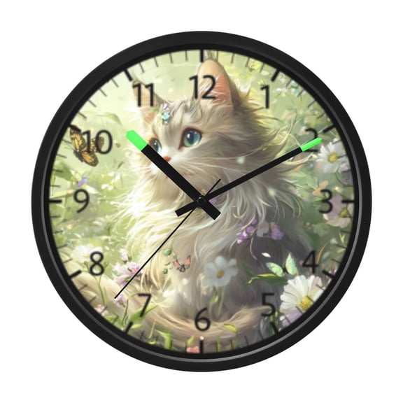 DIXRUYEE Voice Activated LED Night Wall Clock Size:12in Blossom Dreams Pattern